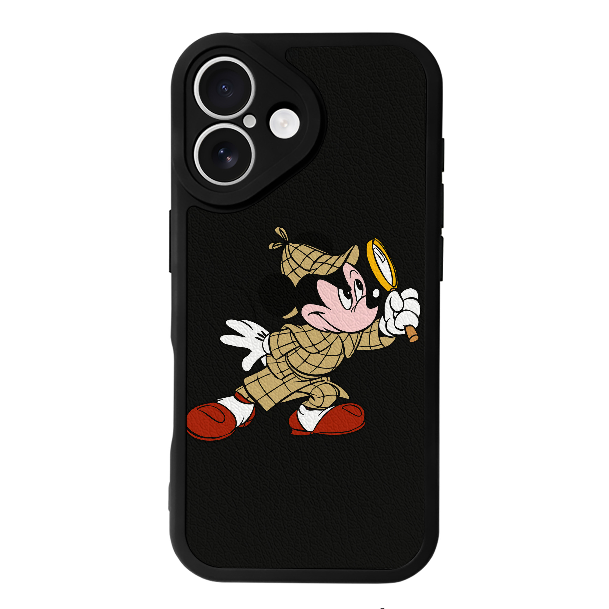 （画像用） ミッキーマウス Mickey Mouse 【iPhone 16シリーズ対応】シリコンスマホケース（レザー調） 材質：シリコン